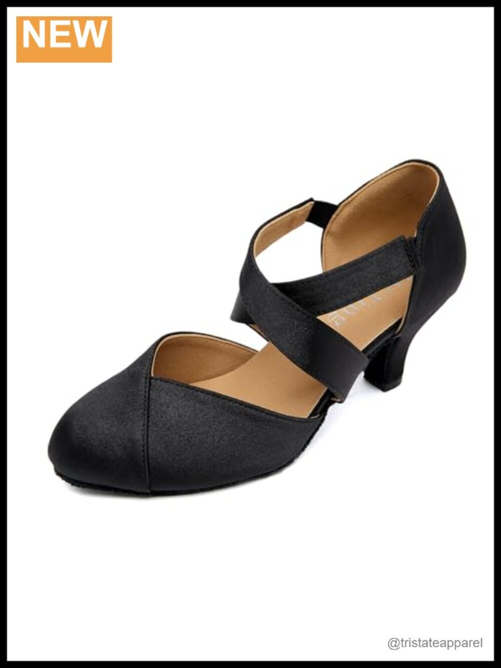 Women's Swing Latin Ballroom Dance Shoes Satin Suede Sole 2.5 Inch Heel